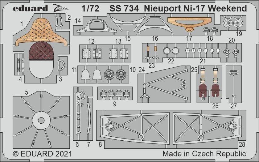 Eduard SS734 Nieuport Ni-17 Weekend pour EDUARD 1/72