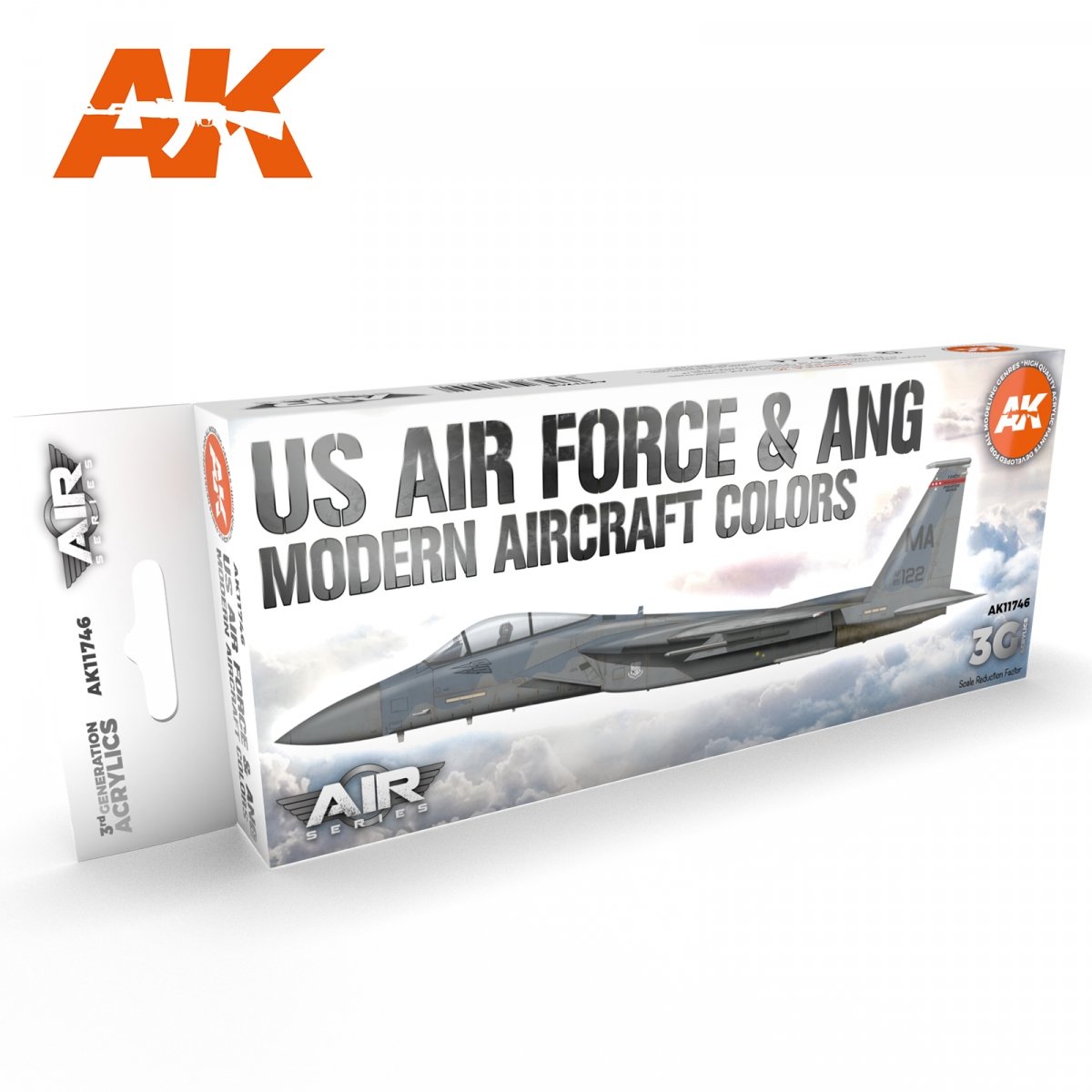 AK Interactive AK11746 Couleurs modernes des avions de l&amp;#39;US Air Force et de l&amp;#39;ANG 8 x 17 ml