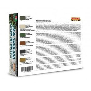 Coffret de peinture acrylique Lifecolor CS50 Uniformes italiens, lot de 2 (6 x 22 ml) – image 2