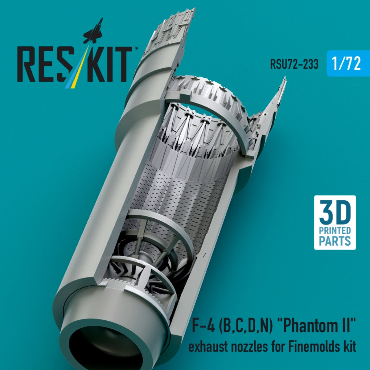 RESKIT RSU72-0233 F-4 (B, C, D, N) « Phantom II » tuyères d&amp;#39;échappement pour maquette Finemolds (impression 3D) 1/72  – Bild 3