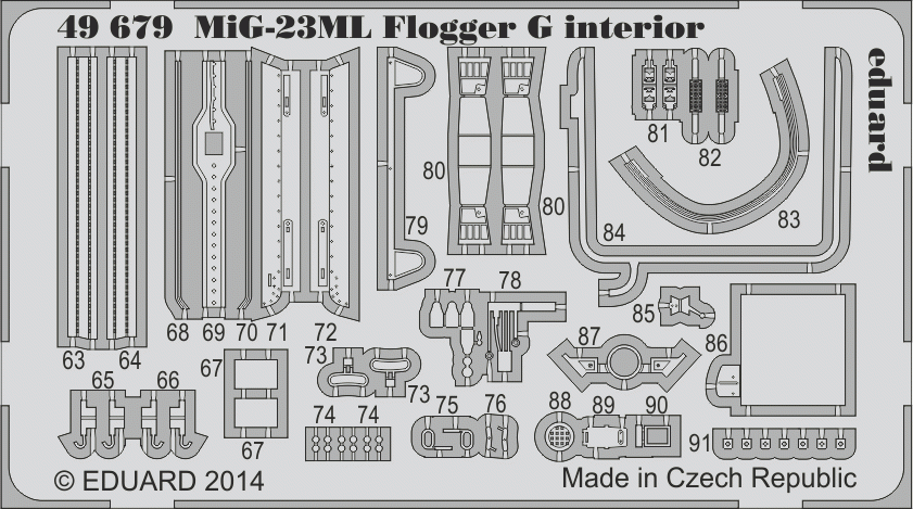 Eduard 49679 MiG-23ML Flogger G intérieur SA TRUMPETER 1/48 – image 2
