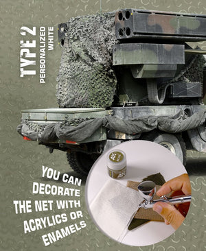 Filet de camouflage AK Interactive AK8063 personnalisé blanc type 2 – immagine 2