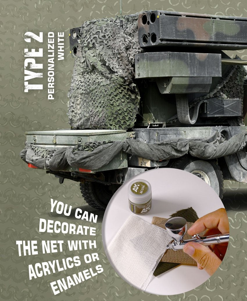 Filet de camouflage AK Interactive AK8063 personnalisé blanc type 2 – immagine 2