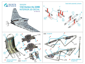 Intérieur imprimé en 3D et coloré sur papier décalcomanie (Takom) Quinta Studio QD32254 Horten Ho 229B 1/32 – Bild 10