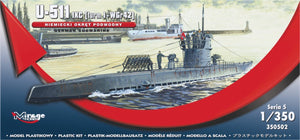 Mirage Hobby 350502 U-511 (IXC TURN I + WGr42) SOUS-MARIN ALLEMAND 1/350