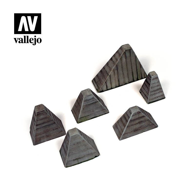 Vallejo SC219 Hockerhindernis (Barrières antichar) 1/35