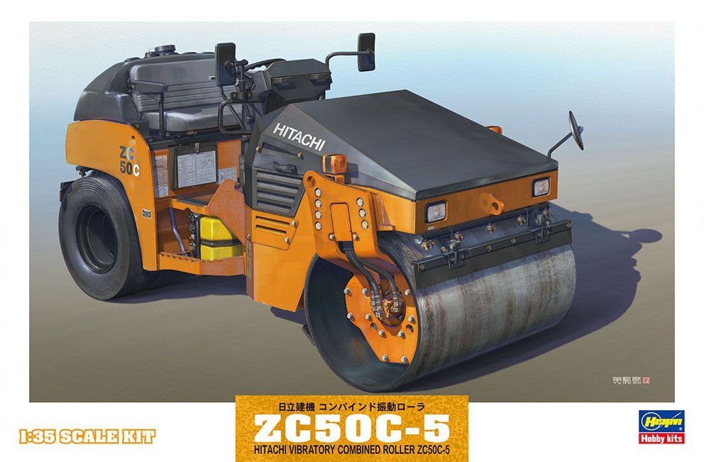 Hasegawa WM02 HITACHI ROULEAUX COMBINÉS VIBRANTS ZC50C-5 (1/35)