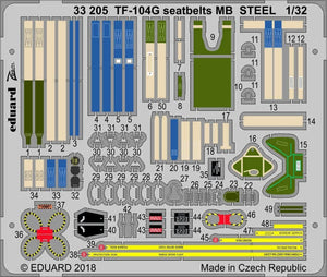 Ceintures de sécurité Eduard 33205 TF-104G MB STEEL ITALERI 1/32 – image 2