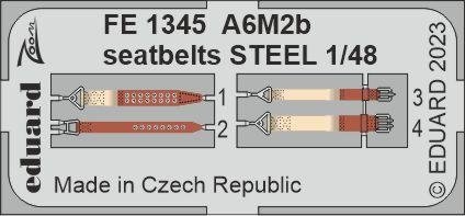 Ceintures de sécurité Eduard FE1345 A6M2b STEEL ACADEMY 1/48