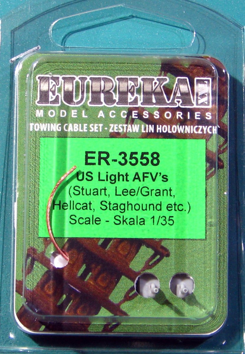 Eureka XXL ER-3558 Towing cables for US Light AFV&amp;#39;s (Stuart, Lee/Grant, Hellcat, ect) 1/35