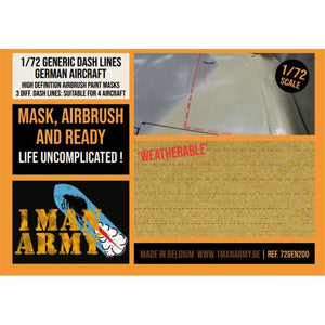 1 Man Army 72GEN200 Lignes de tirets génériques Avions allemands 1/72