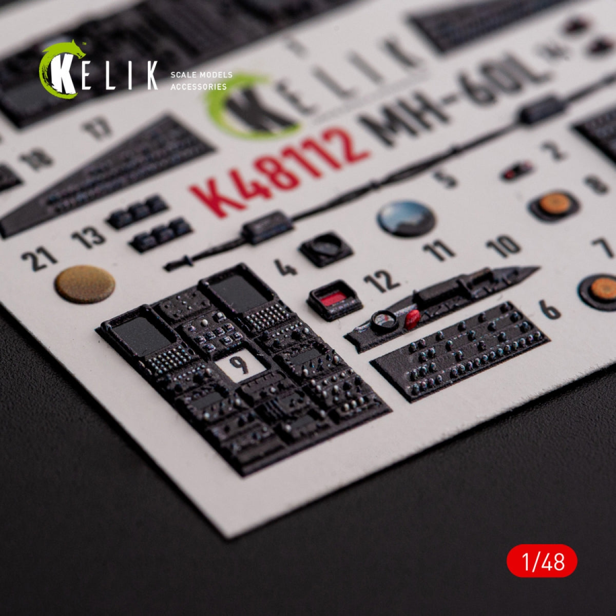 KELIK K48112 MH-60L Black Hawk - décalcomanies 3D intérieures pour kit ICM 1/48 – image 8