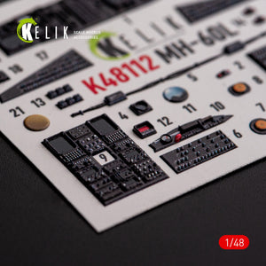 KELIK K48112 MH-60L Black Hawk - décalcomanies 3D intérieures pour kit ICM 1/48 – image 8