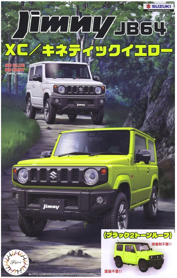 Fujimi 066400 Suzuki Jimny JB64 (XC / Jaune Cinétique / Toit bicolore noir) 1/24