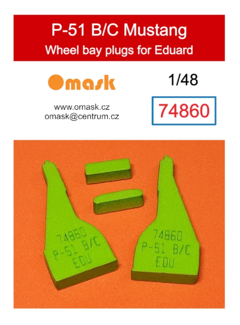 Omask 74860 Bouchons de passage de roue pour P-51 B/C Mustang (pour Eduard) 1/48
