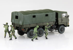 Camion Aoshima 01208 JGSDF 3 1/2t avec blindage additionnel et 6 figurines, échelle 1/72 – image 3