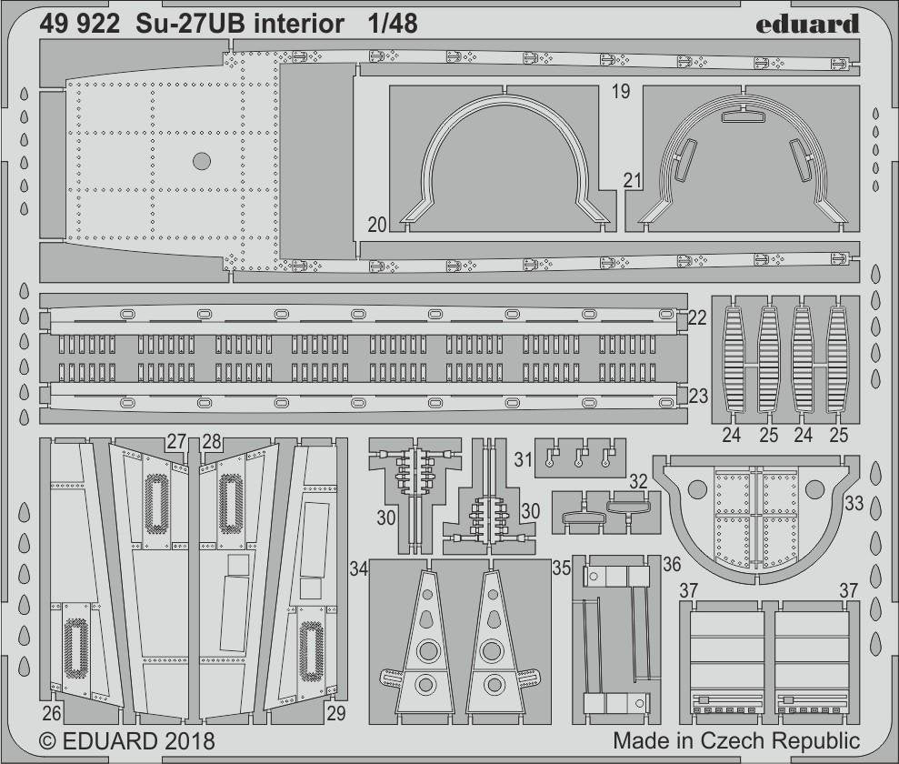 Intérieur du Su-27UB Eduard 49922 HOBBY BOSS 1/48 – immagine 2