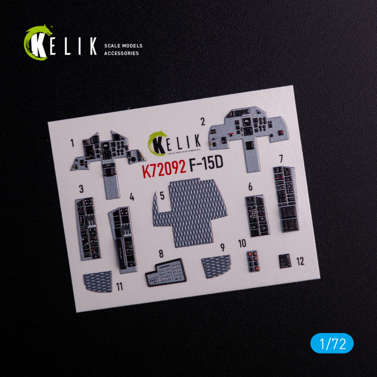 KELIK K72092 F-15D - décalcomanies 3D intérieures pour kit FineMolds au 1/72 – Bild 3