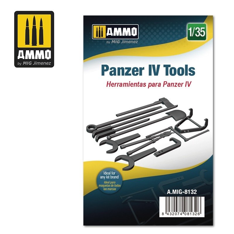 Munitions du Mig 8132 Panzer IV Outils 1/35