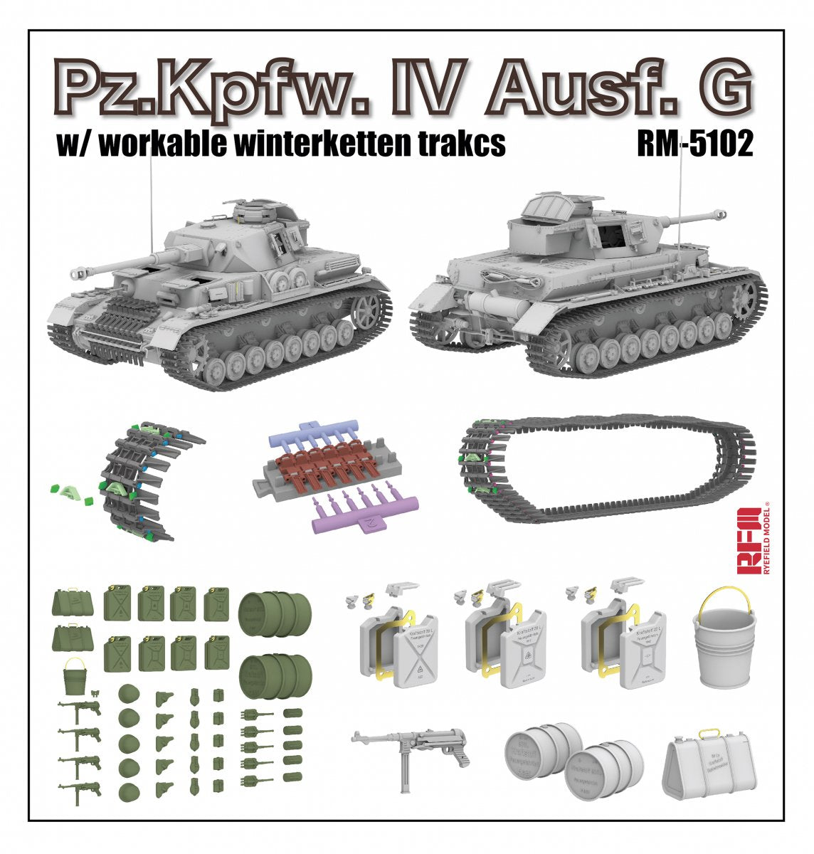 Rye Field Modèle 5102 Pz.Kpfw.IV Ausf.G avec Winterketten 1/35 – Bild 2