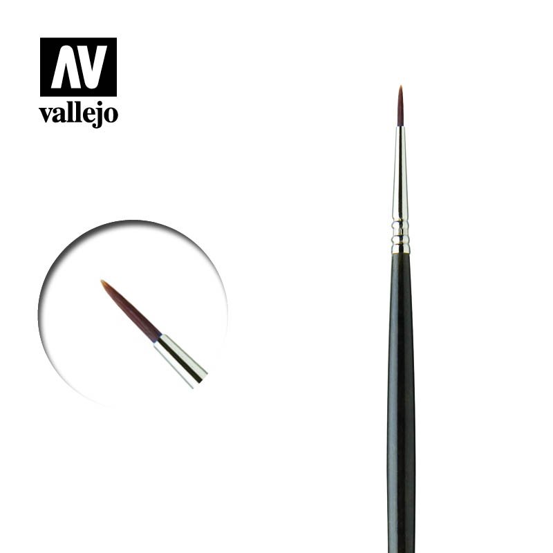 Vallejo RK25300 Meilleur sable Kolinsky Tajmyr (Marta Kolinsky Tajmyr) NO. 3/0