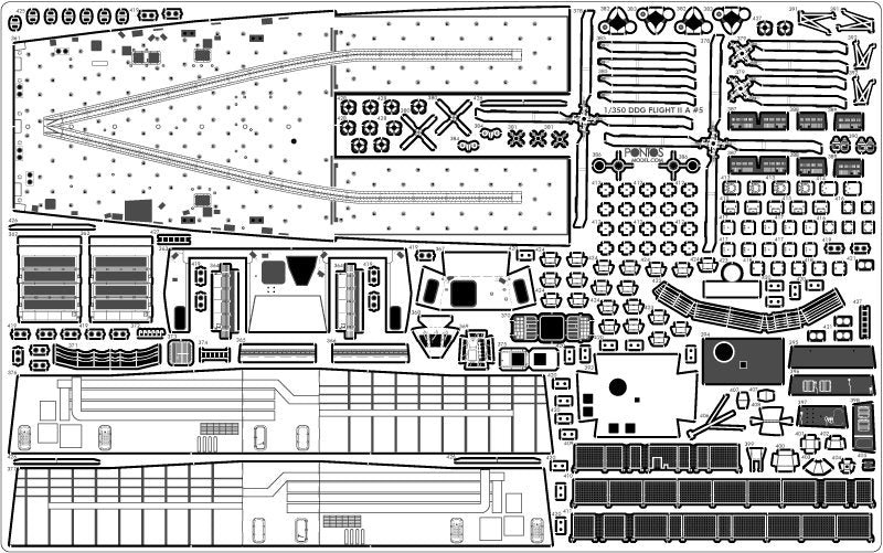 Pontos 35028F1 USS DDG-92 Momsen Flight IIa Kit de détails au 1/350 – image 24