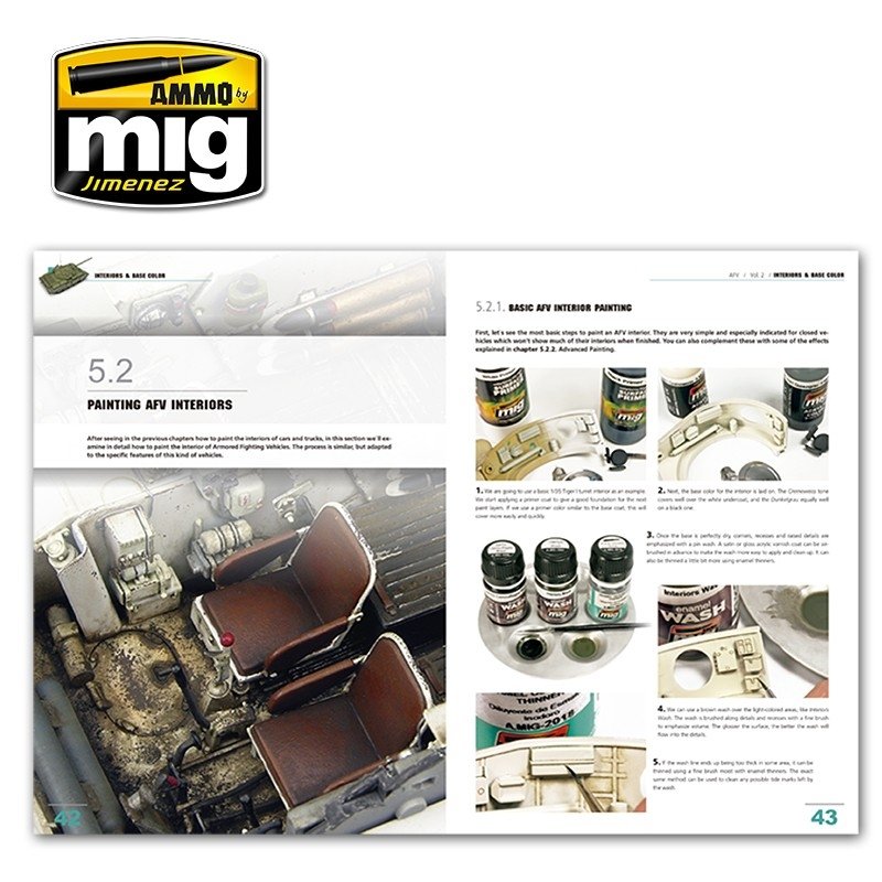 AMMO de Mig Jimenez 6151 ENCYCLOPÉDIE DES TECHNIQUES DE MODÉLISATION DE BLINDÉS VOL. 2 – INTÉRIEURS ET COULEURS DE BASE (Anglais) – image 3