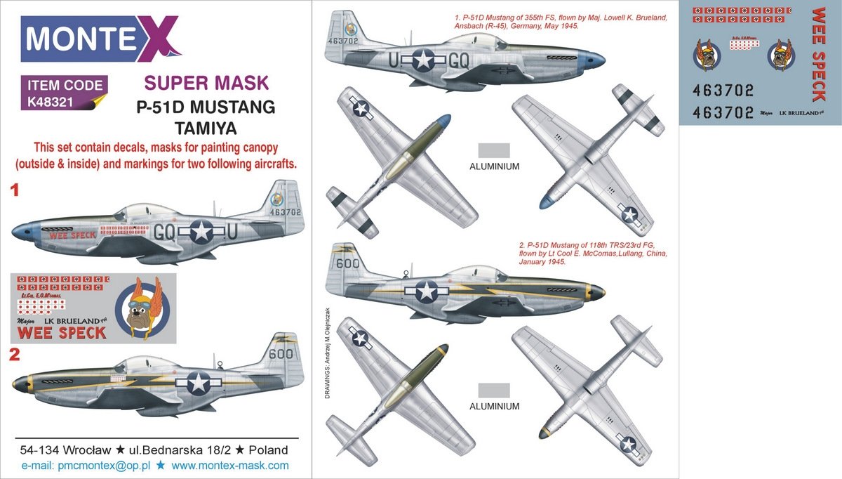 Montex K48321 P-51D MUSTANG 1/48 