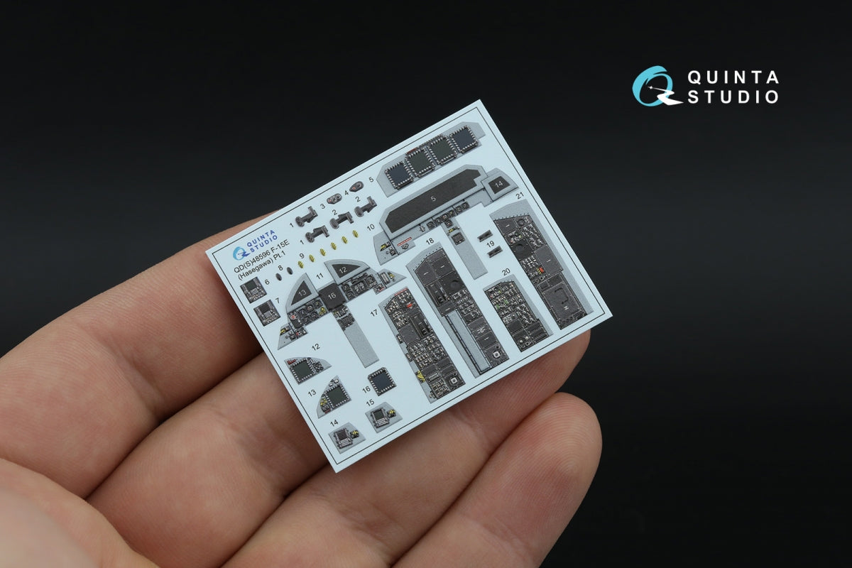 Intérieur imprimé en 3D et coloré sur papier décalcomanie Quinta Studio QDS-48596 F-15E (Hasegawa) (Petite version) 1/48 – image 4