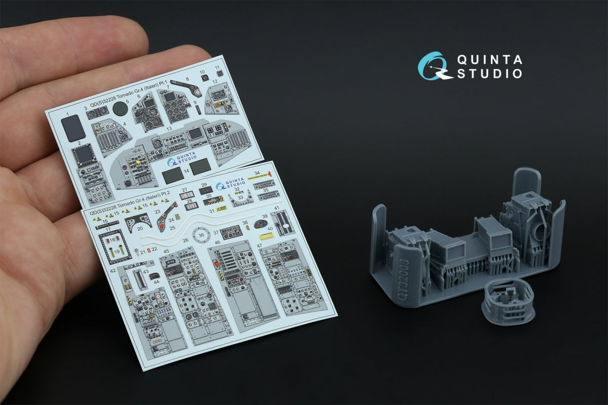 Quinta Studio QDS+32228 Tornado Gr.4 Intérieur imprimé en 3D et coloré sur papier décalcomanie (Italeri) (Petite version) (avec pièces en résine imprimées en 3D) 1/32 – image 2