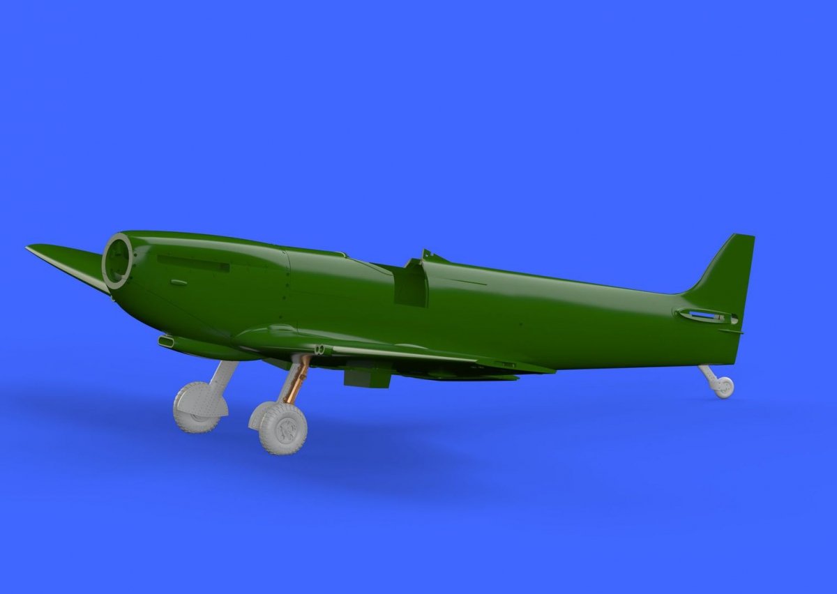 Jambes de Spitfire Mk. IX Eduard 672136, bronze, avec roues à 5 rayons, modèle Eduard 1/72
