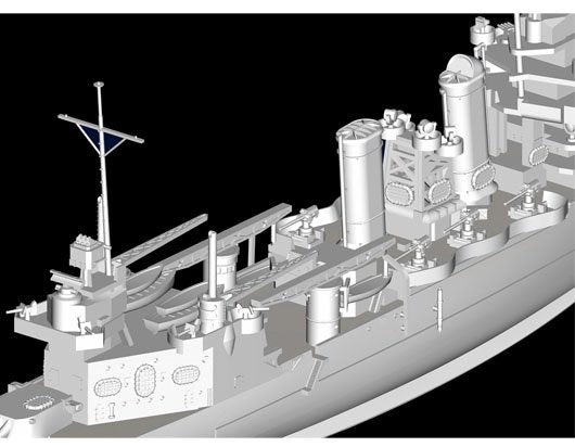 Trumpeter 05745 USS TUSCALOOSA CA-37 1/700 – image 8