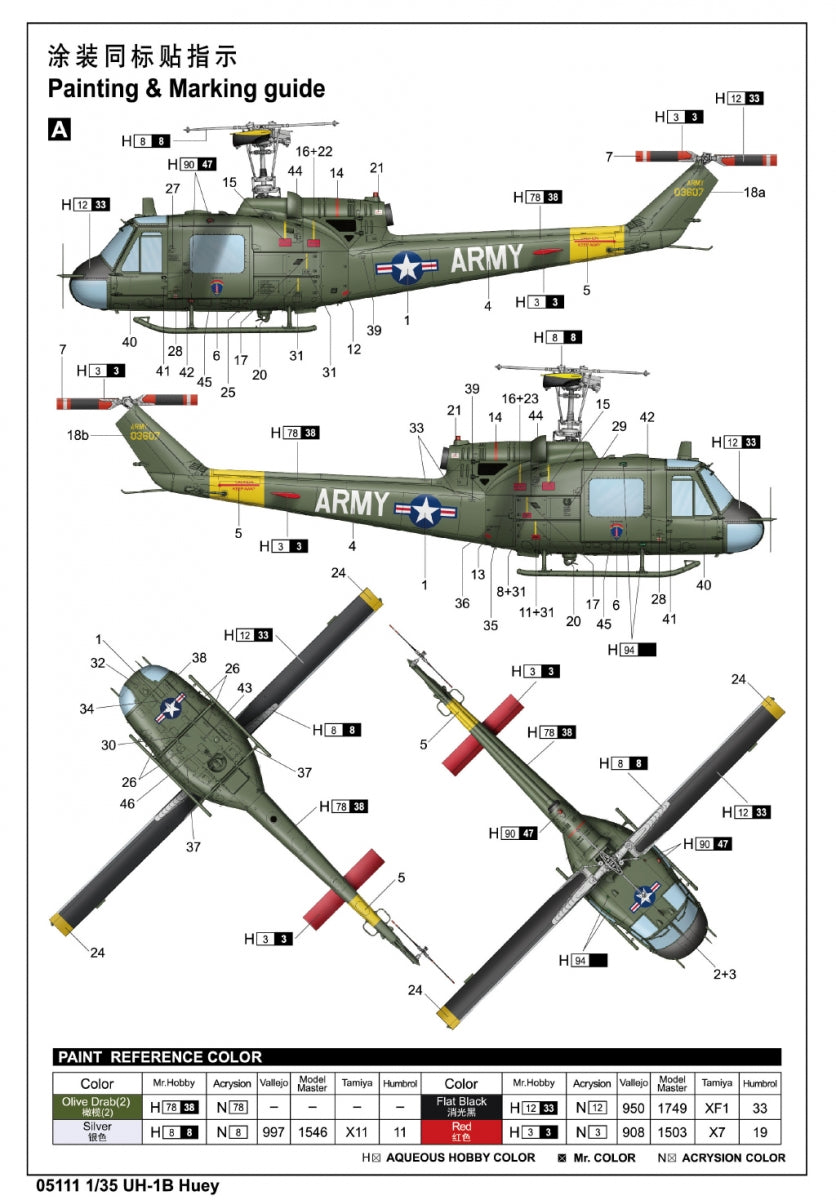 Trumpeter 05111 UH-1B Huey 1/35  – immagine 12