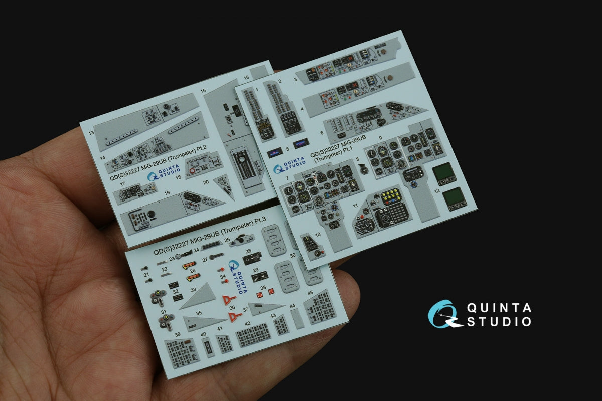 Intérieur imprimé en 3D et coloré du MiG-29UB (Trumpeter) de Quinta Studio QDS-32227 (Petite version) 1/32 – Bild 3