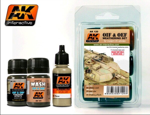AK Interactive AK120 Oif Oef - Kit de vieillissement pour véhicules américains