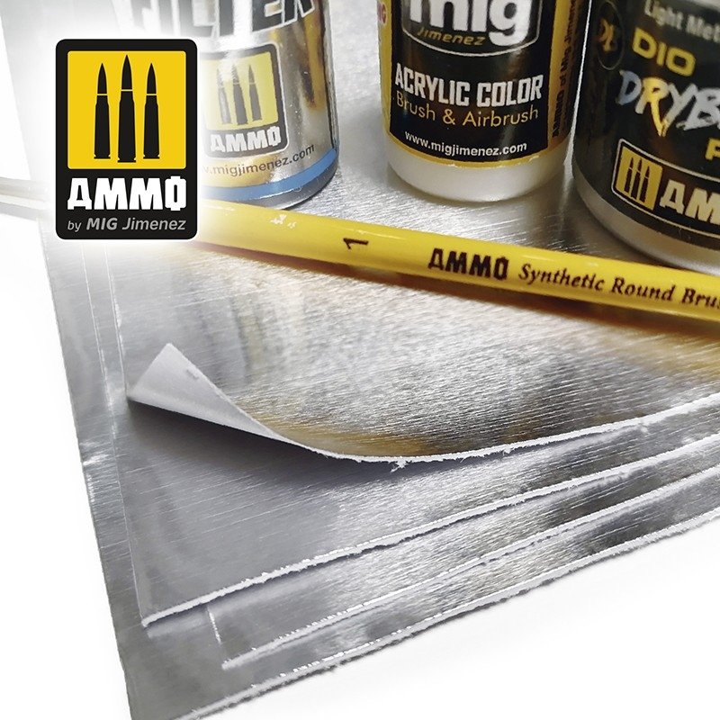 MUNITIONS de Mig Jimenez 8247 FEUILLES D&amp;#39;ALUMINIUM 280x195 mm – image 3