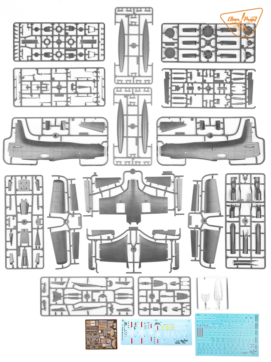 Propulseur transparent ! Kit avancé CP4801 A2D-1 Skyshark ADVANCED au 1/48 – immagine 4