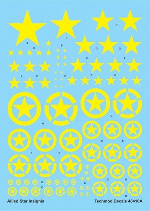 Techmod 48410 - Insigne étoile allié jaune (1/48)