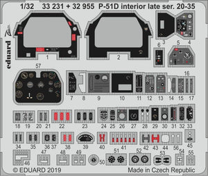 Eduard 33231 P-51D intérieur série tardive. 20-35 1/32 TAMIYA