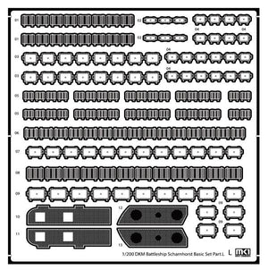 MK1 Design MD-20025 DKM Cuirassé SCHARNHORST PACK VALEUR pour Trumpeter 1/200 – immagine 13