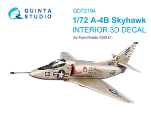 Intérieur imprimé en 3D et coloré sur papier décalcomanie Quinta Studio QD72194 A-4B (Fujimi/Hobby 2000) 1/72