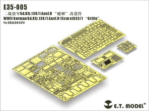 ET Modèle E35-005 Seconde Guerre mondiale allemand Sd.Kfz.138/1 Ausf.H 15cm sIG33/1 « Grille » (Pour DRAGON 6470) (1/35)