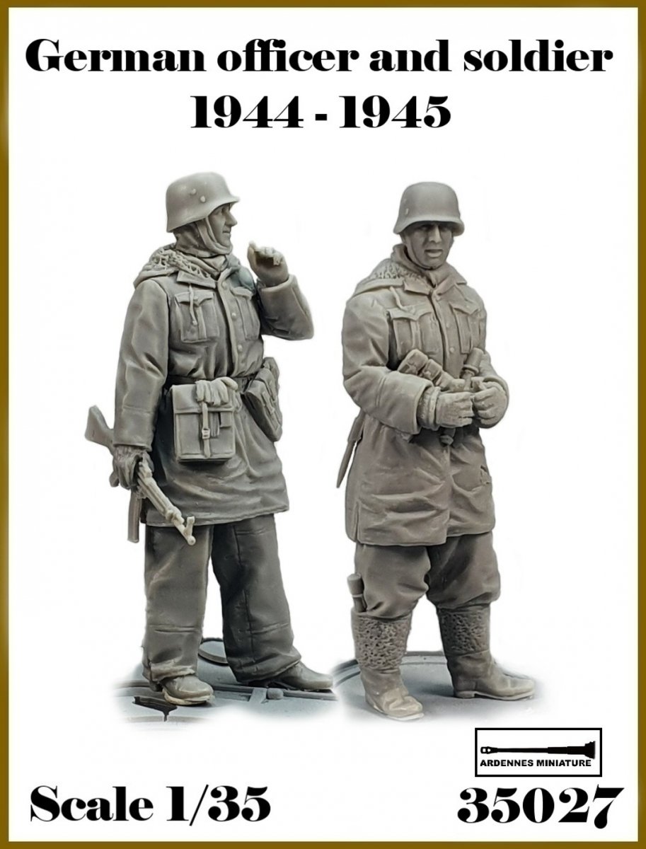 Ardennes Miniature 35027 OFFICIER ET SOLDAT ALLEMANDS 1944-1945 1/35