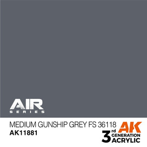 AK Interactive AK11881 GRIS MOYEN FS 36118 – AIR 17 ml