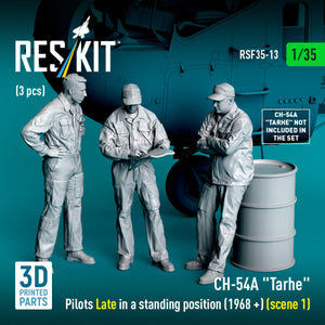 RESKIT RSF35-0013 Pilotes de CH-54A « Tarhe » en position debout (1968 +) (scène 1) (3 pièces) (Impression 3D) 1/35 – image 3