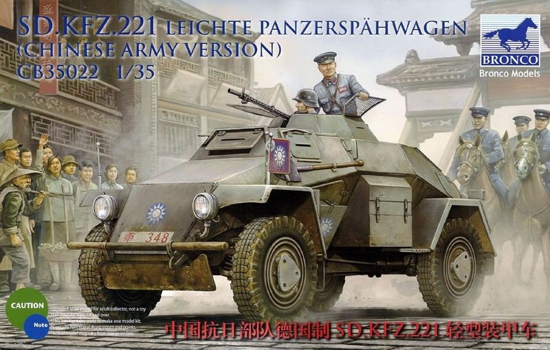 Bronco CB35022 Sd.Kfz. 221 Voiture blindée Version chinoise 1/35