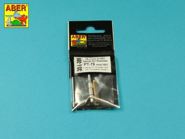 Canon Aber 35L-309 76,2 mm D-56T pour char russe PT-76 mod.1951, échelle 1/35