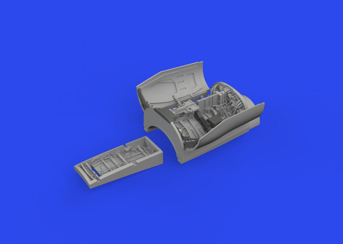 Eduard 648984 Baies de train d&amp;#39;atterrissage F-16C (version tardive) - Maquette KINETIC PRINT au 1/48