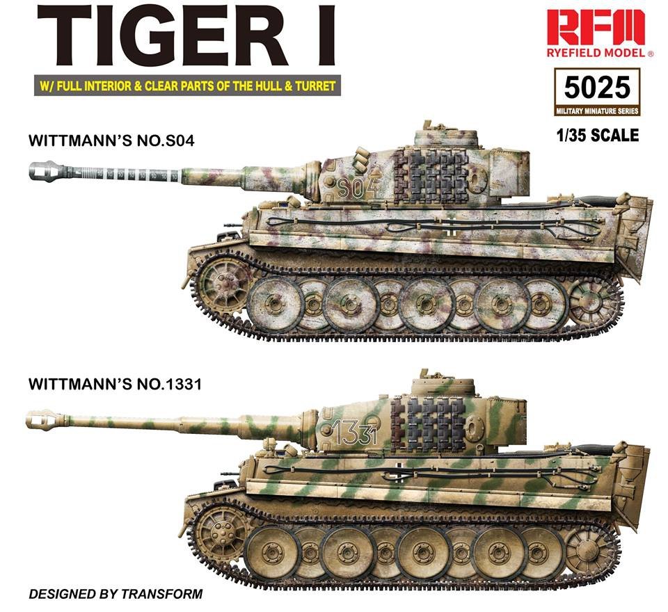 Maquette Rye Field 5025 Tiger I allemand, première production, Tiger 504 de Wittmann, intérieur complet, échelle 1/35 – image 2