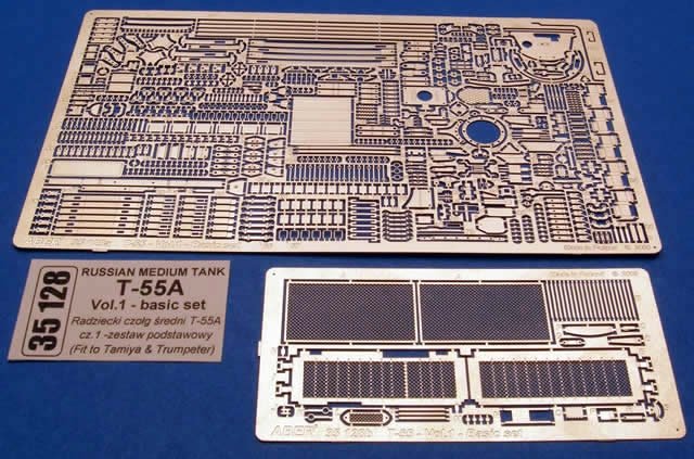 Aber 35128 Char moyen soviétique T-55A partie 1 ensemble de base (TAM,TRU) (1/35)